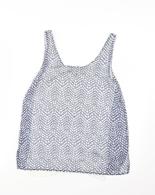 Womens UK Size S Mango Blue Basic Blouse