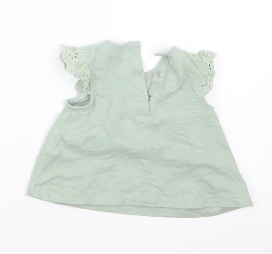 NEXT Girls Green Basic T-Shirt Size 0-3 Months
