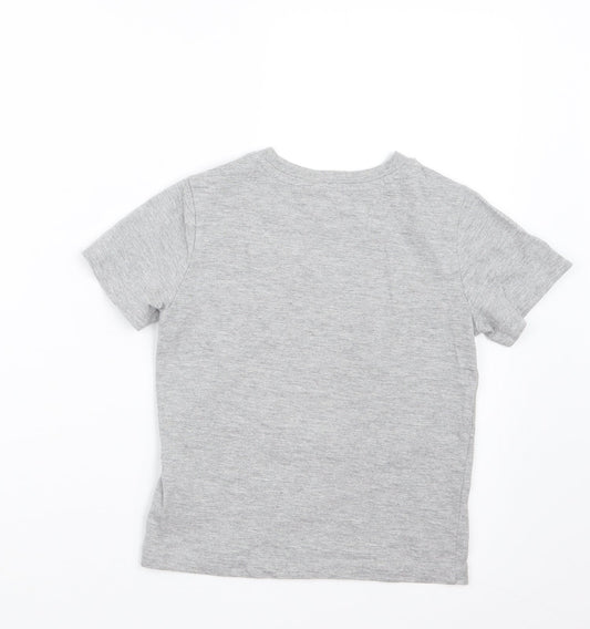 H&M Boys Grey Basic T-Shirt Size 5-6 Years