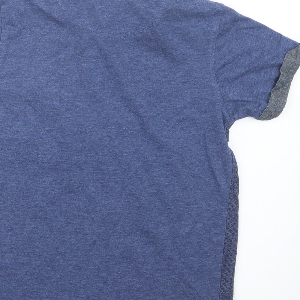 Rebel Boys Blue Geometric Basic Polo Size 8-9 Years