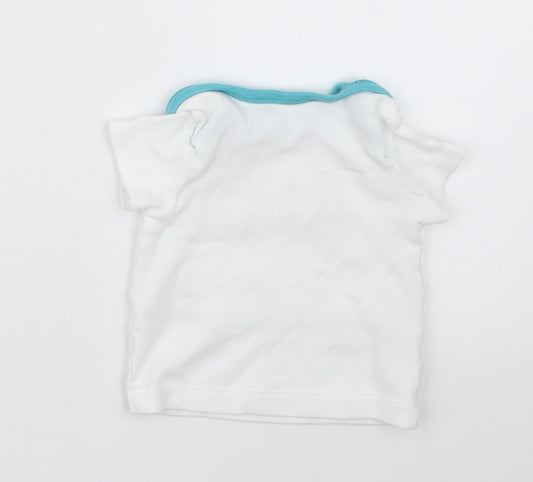 Nutmeg Boys White Basic T-Shirt Size 0-3 Months