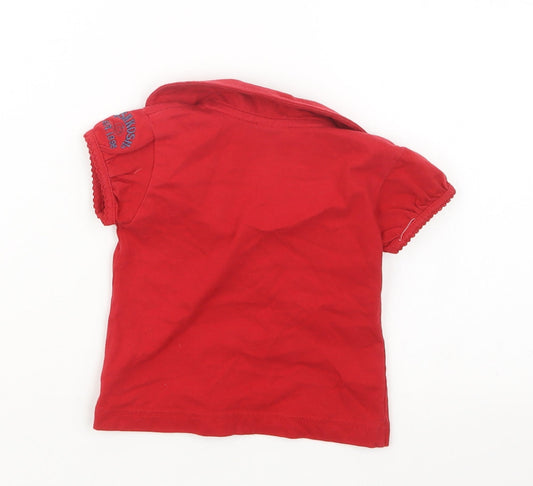 OshKosh Girls Red Basic T-Shirt Size 12 Months
