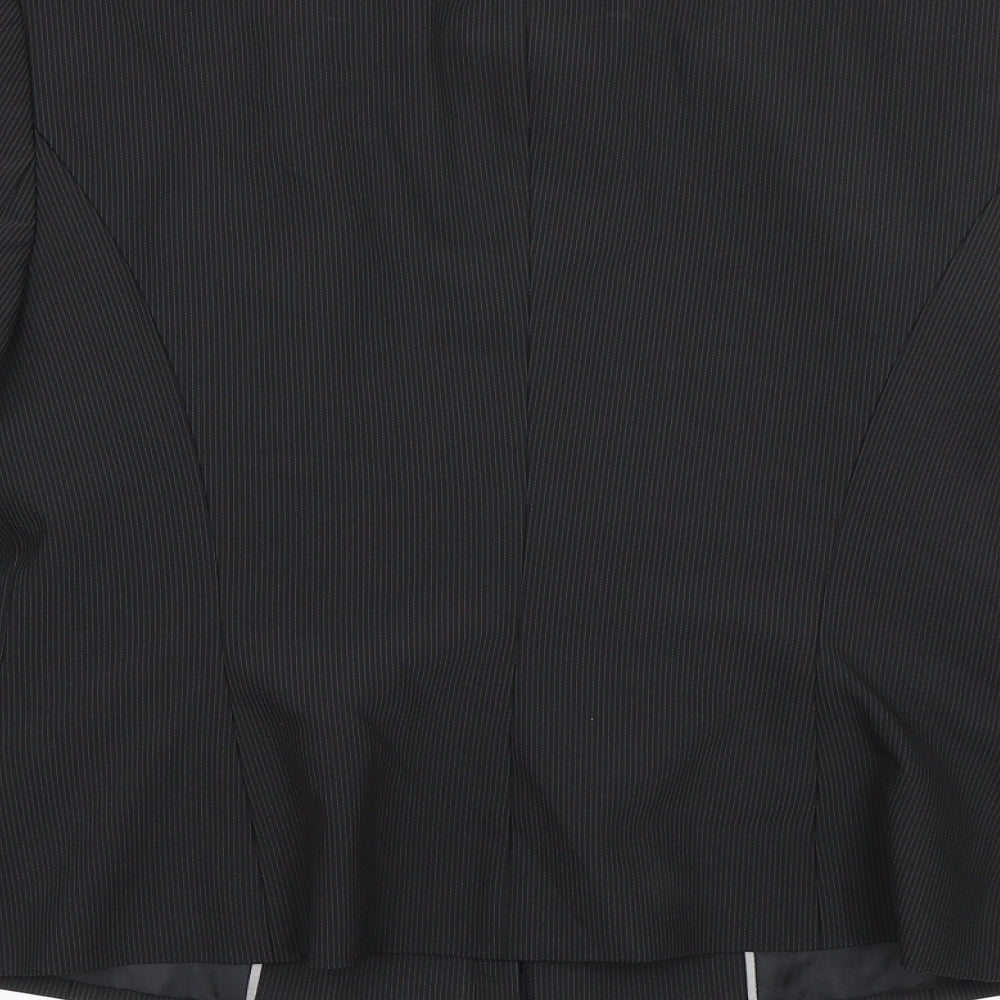 NEXT Womens Black Striped Jacket Blazer Size 14