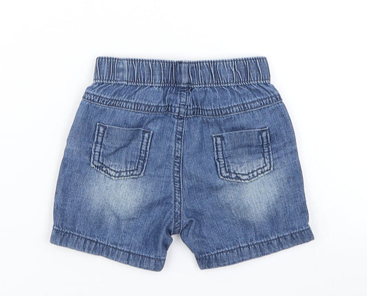 Bluezoo Boys Blue Denim Cropped Jeans Size 3-6 Months