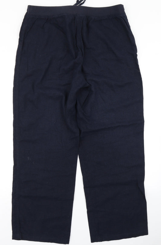 BM Collection Womens Blue Cargo Trousers Size 16 L29 in