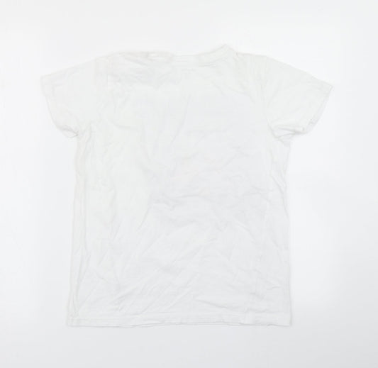 Primark Boys White Basic T-Shirt Size 10-11 Years