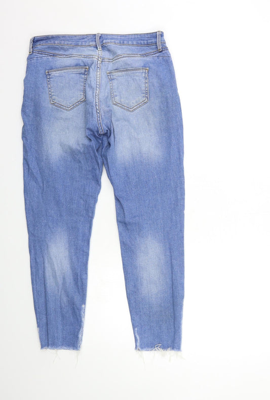 Denim & Co. Womens Blue Denim Skinny Jeans Size 10 L27 in