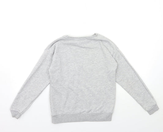 Primark Girls Grey Pullover Sweatshirt Size 10 Years - nyc