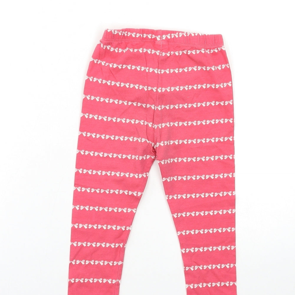 Mini Club Girls Pink Striped Capri Trousers Size 2-3 Years