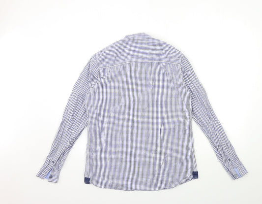 Mens UK Size S HOUSE CLTH Blue Button-Up Long Sleeve Casual Shirt