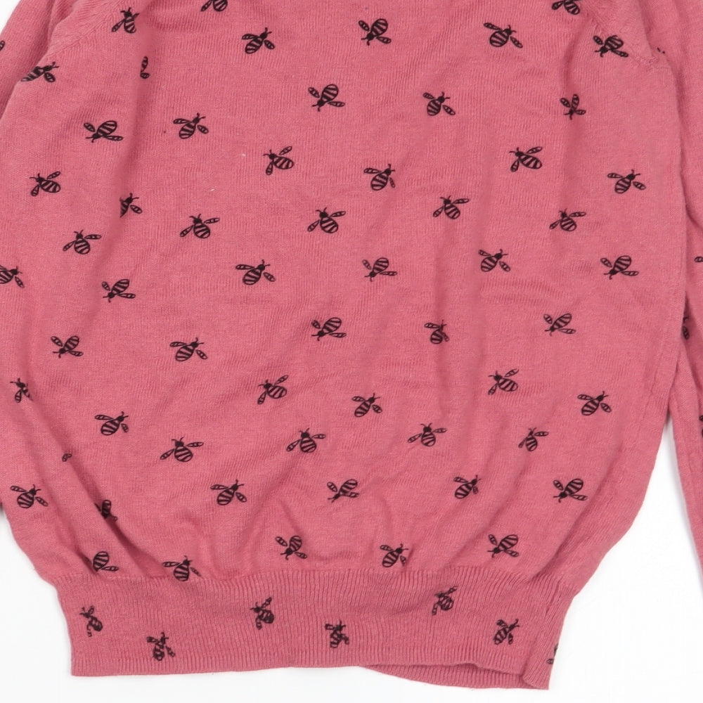 Primark Womens Pink Animal Print Cardigan Jumper Size 4
