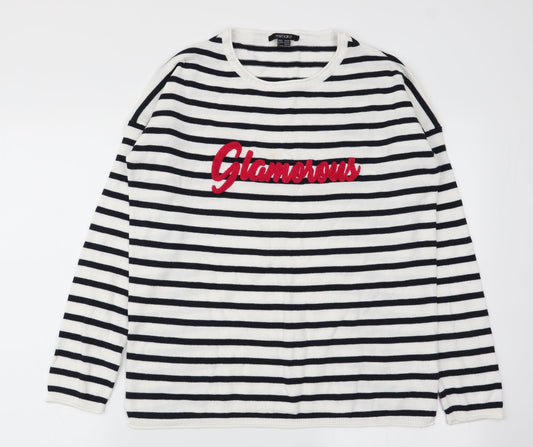 ESMARA Womens Multicoloured Striped Pullover Jumper Size 12