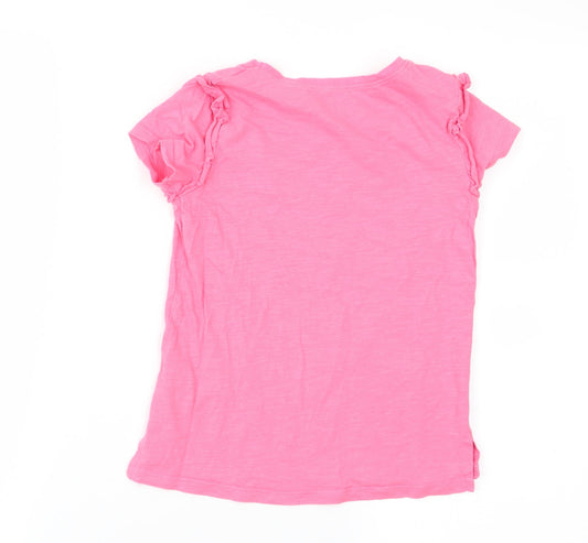 Matalan Girls Pink Basic T-Shirt Size 7 Years
