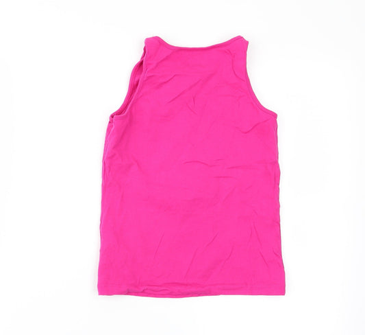 pep and co Girls Pink Basic Tank Size 7-8 Years