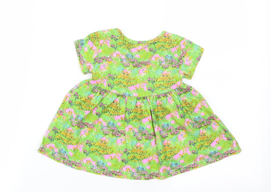 NEXT Girls Green Floral Fit & Flare Size 3-6 Months