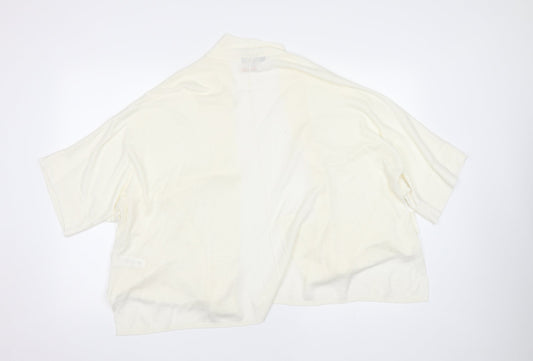 F&F Womens White Cardigan Jumper Size 10