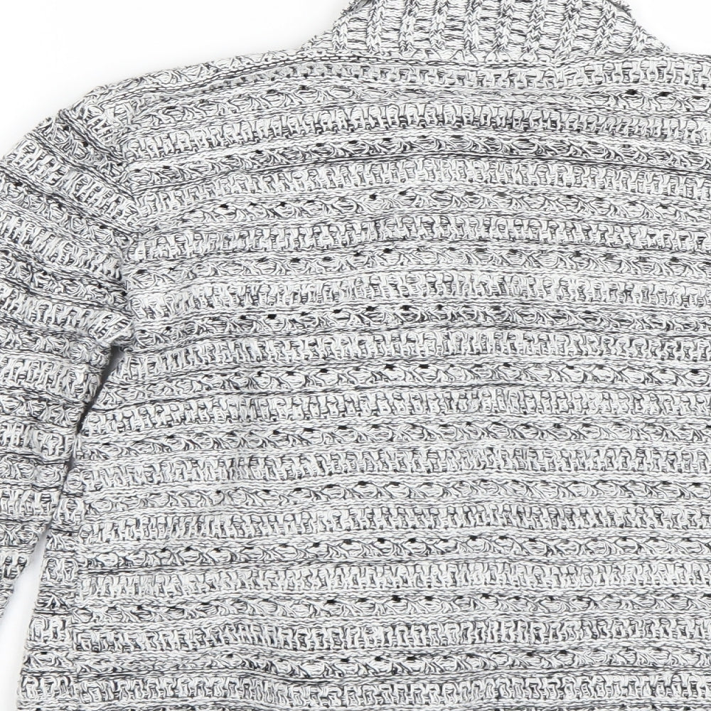 Womens UK Size M Lady ice White Cardigan Jumper