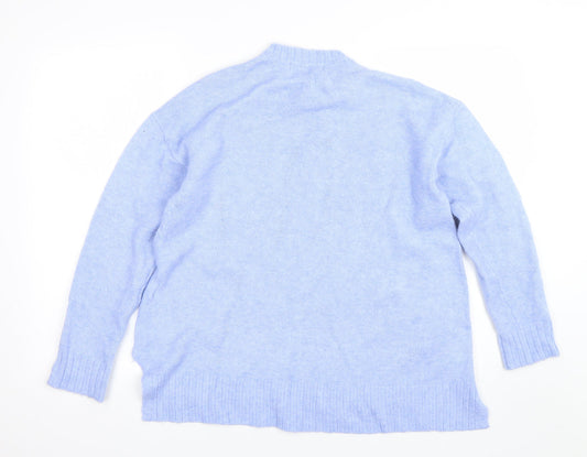 M&S Womens Blue Pullover Jumper Size M