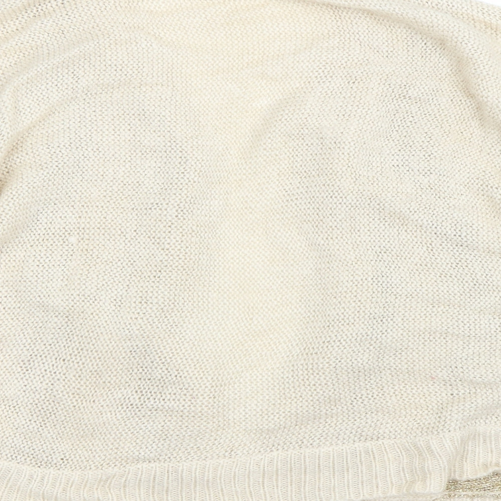 Womens UK Size L Oasis Beige Cardigan Jumper