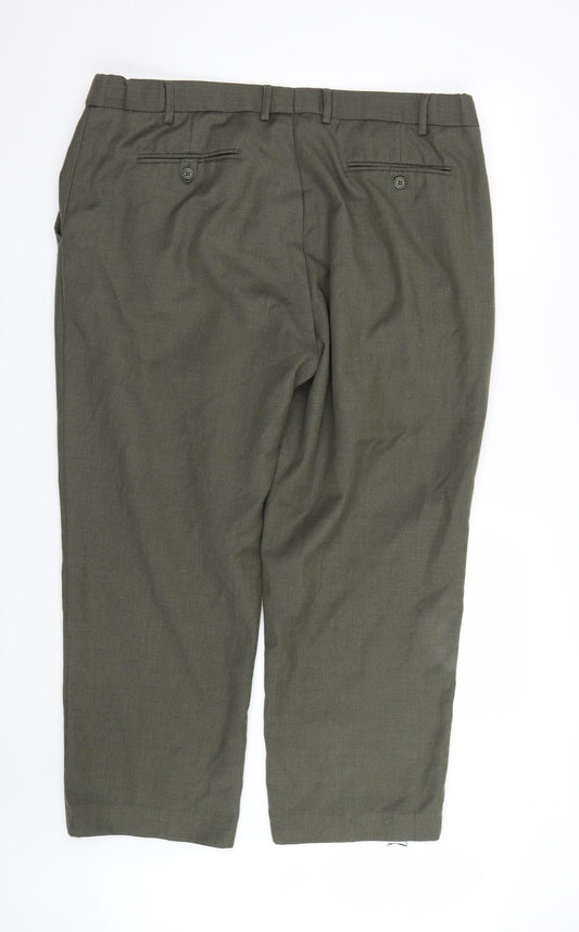 Mens UK Size 42 Skopes Regular Fit Green Trousers