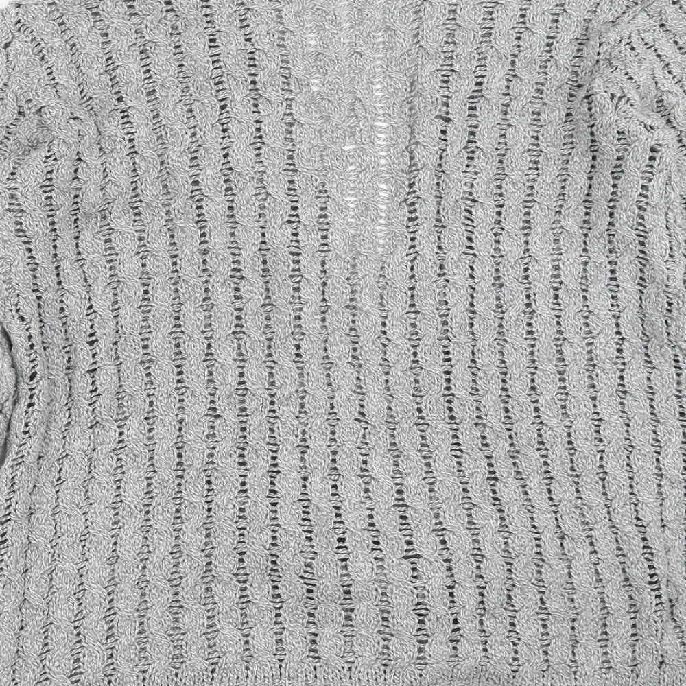 Boohoo Womens Grey Knit Cardigan Jumper Size M