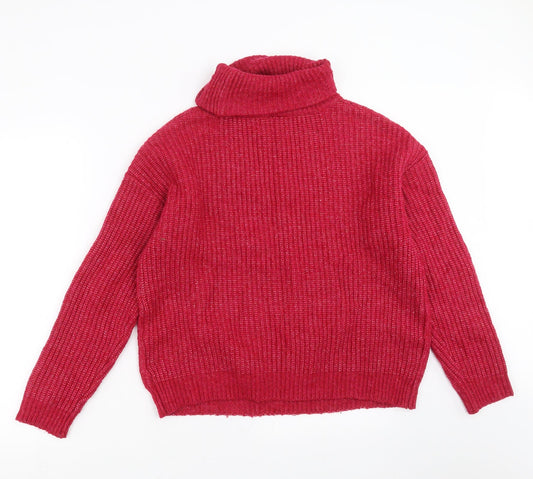 Yessica Womens Pink Knit Pullover Jumper Size S