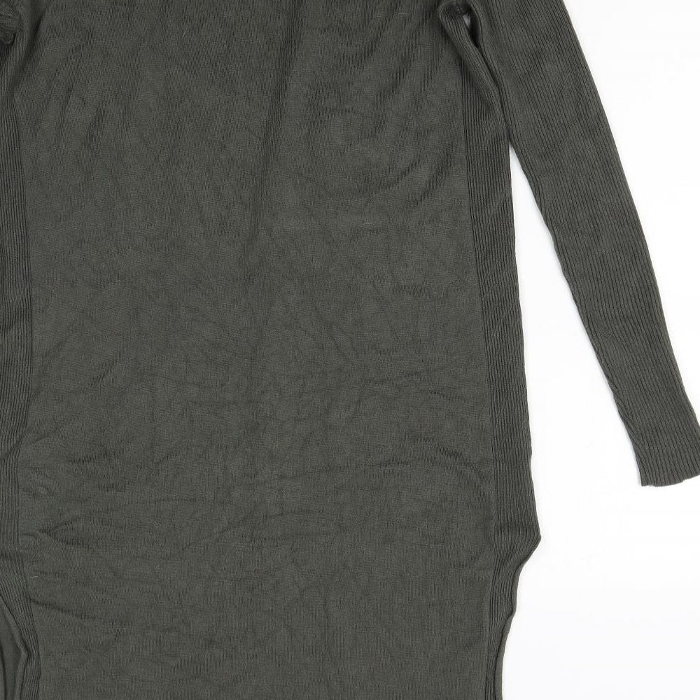 Primark Womens Green Knit Cardigan Jumper Size 10