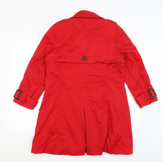 Womens UK Size 14 M&S Red Overcoat