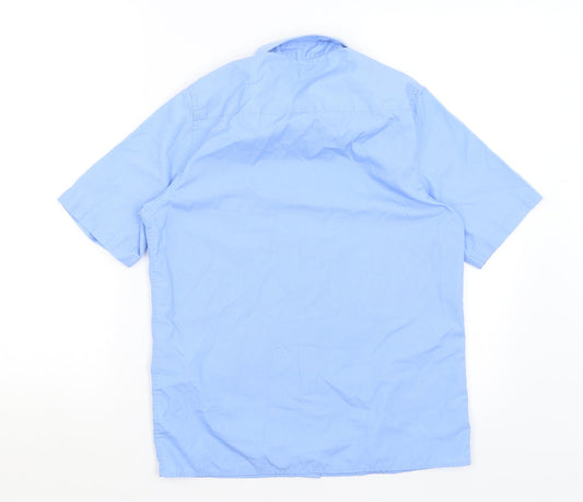 M&S Boys Blue Basic Button-Up Size 12-13 Years