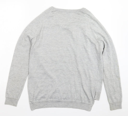 AM London Womens Grey Knit Pullover Jumper Size 12
