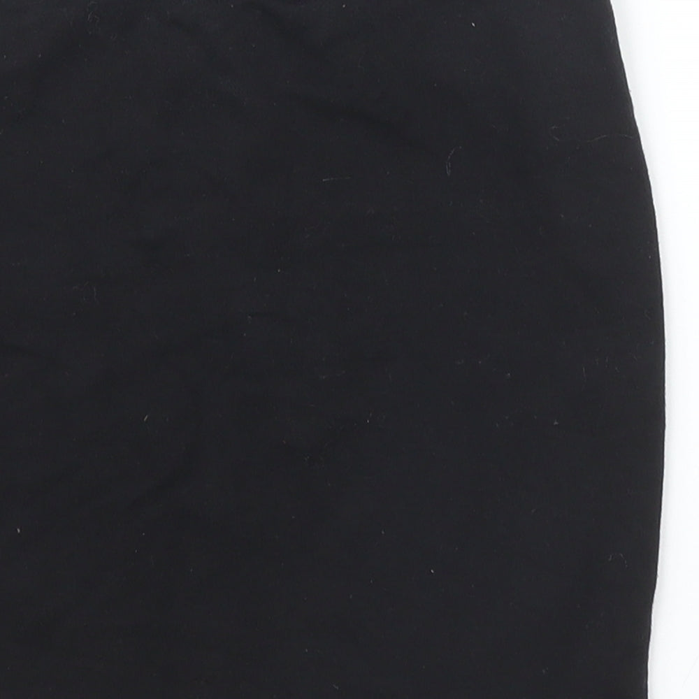 M&S Girls Black Bandage Skirt Size 9 Years