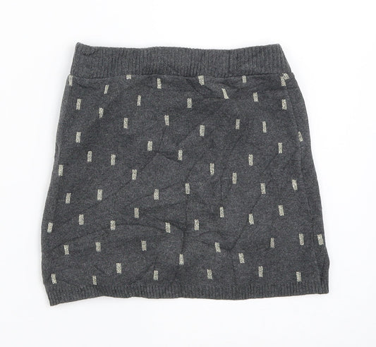 H&M Girls Grey Mini Skirt Size 5-6 Years