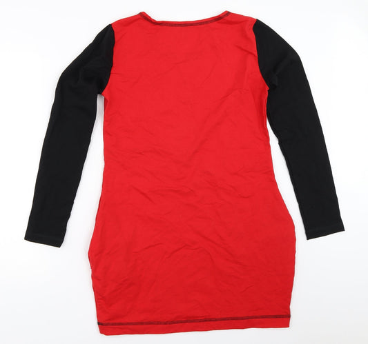 Bellu Girls Red T-Shirt Dress Size L