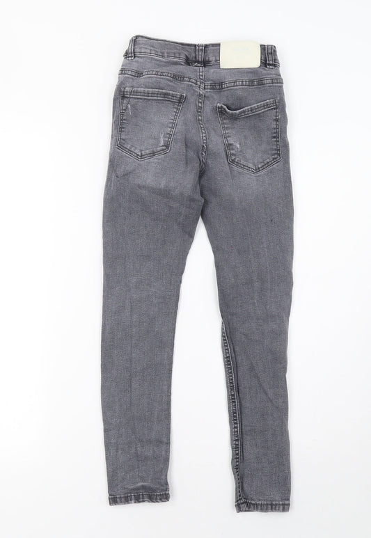 Zara Girls Grey Denim Skinny Jeans Size 9 Months