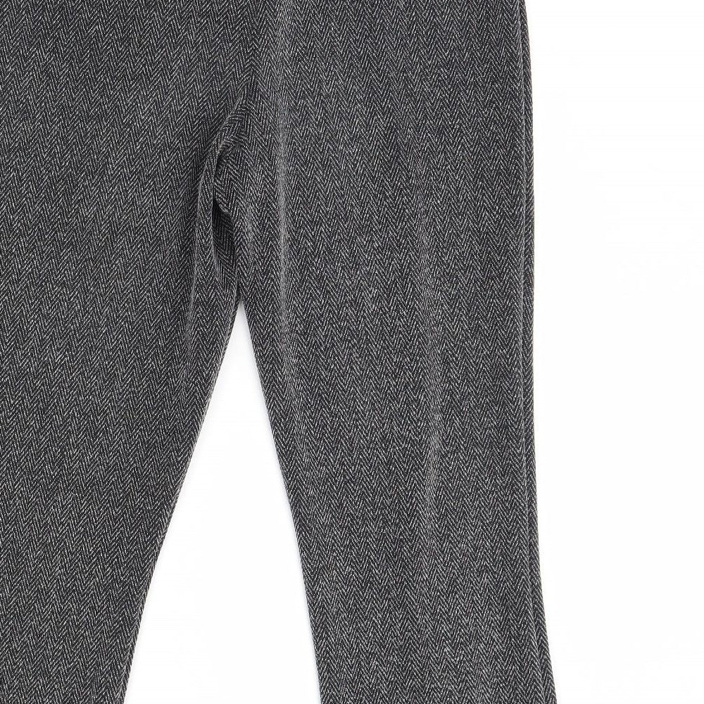 Womens UK Size 12 Straight Leg Regular Fit Grey Trousers