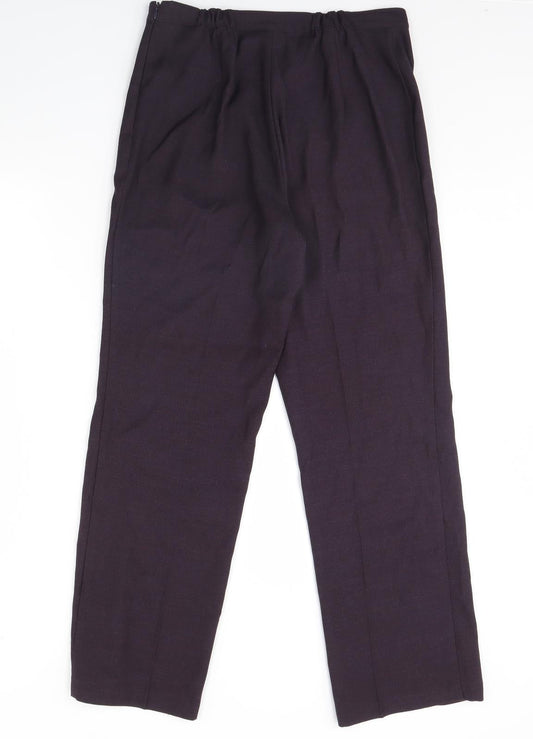 Womens UK Size 12 m&s Regular Fit Purple Trousers