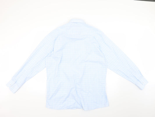 George Womens Blue Check Basic Button-Up Size 16