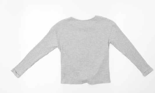TU Girls Grey Basic Blouse Size 9 Years - Star