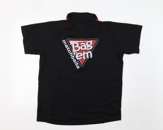 SPIRO Mens Black Polo Size XL