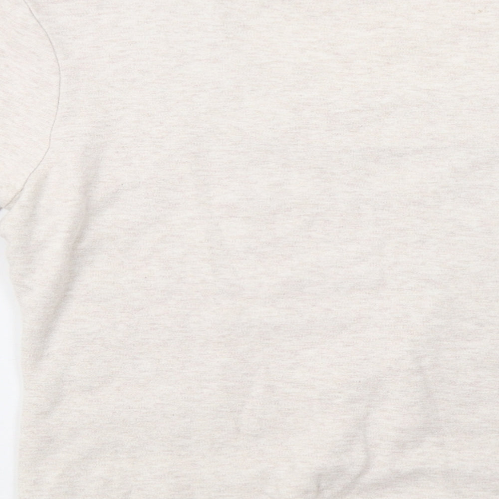 CC Womens Beige Geometric Basic Blouse Size M