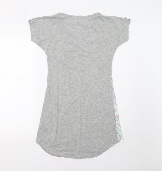 Primark Womens Grey Floral Tunic Polo Size 6