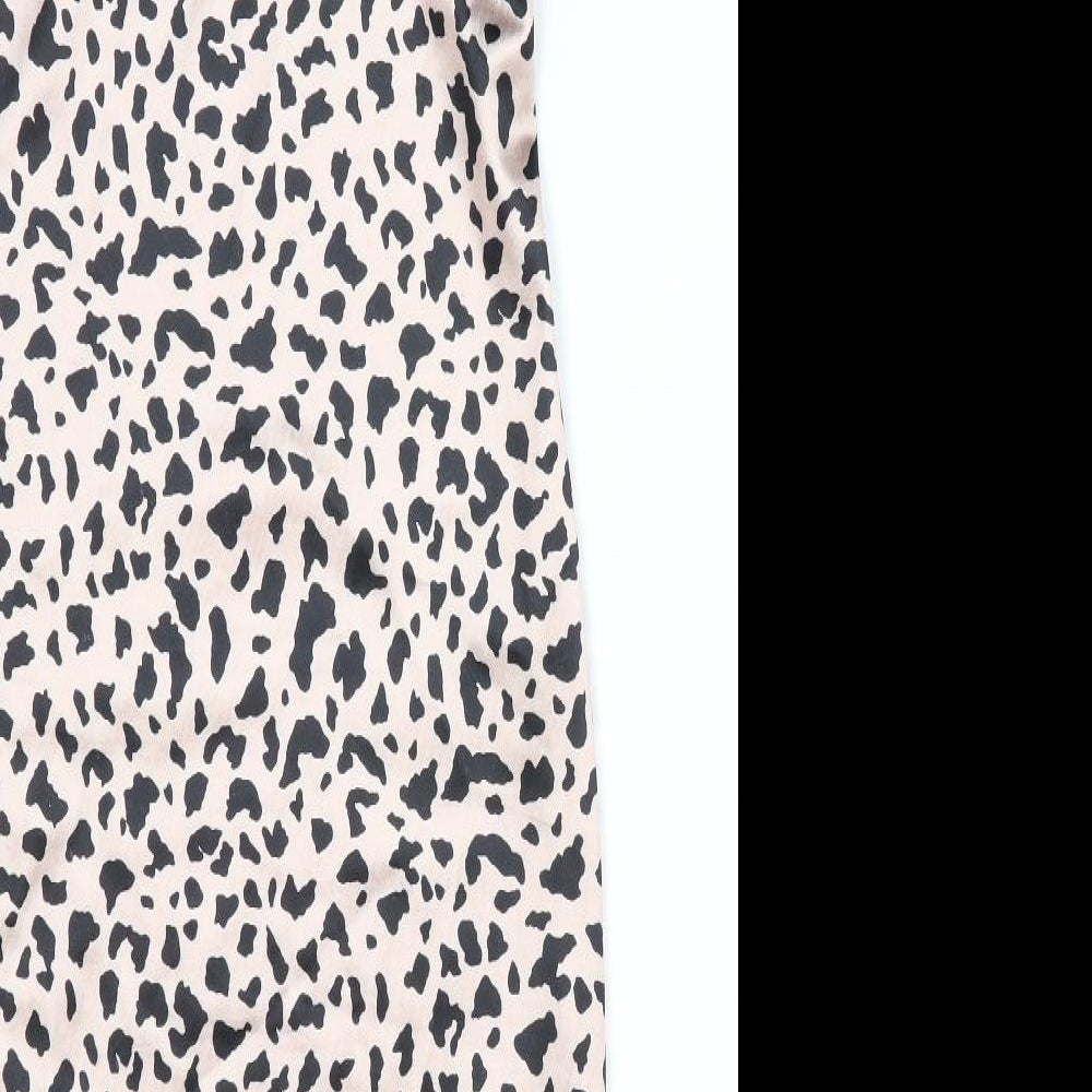 Motel Womens Beige Animal Print Bodycon Size XS