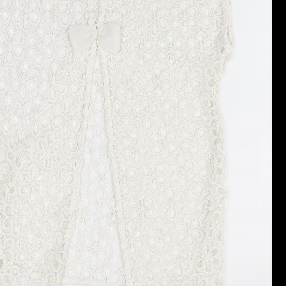 Womens UK Size 6 NEXT Ivory Tunic Blouse