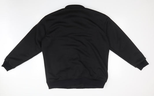 Mens UK Size Preworn Black Biker Coat