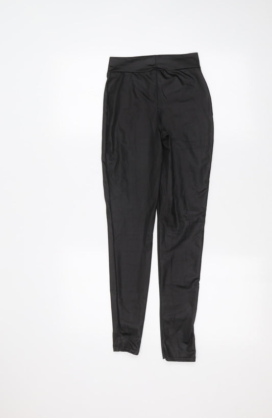 Womens UK Size 8 PRETTYLITTLETHING Jogger Black Leggings