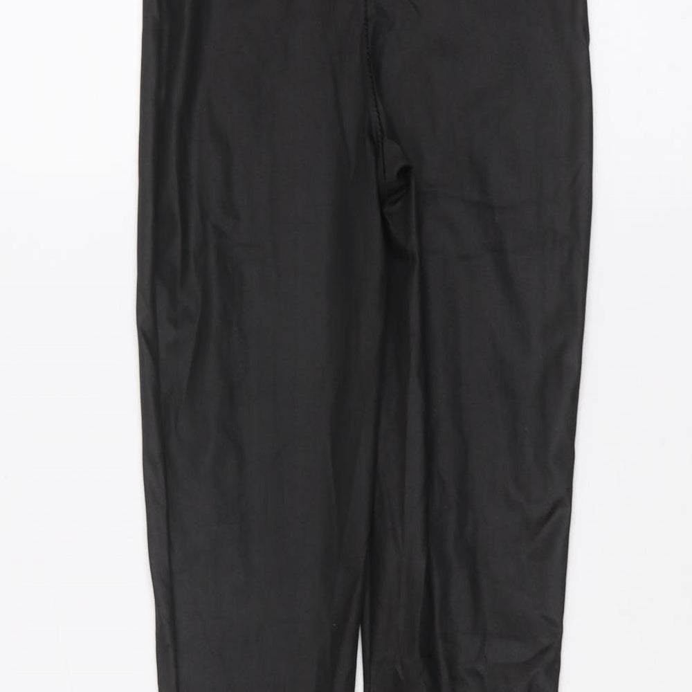 Womens UK Size 8 PRETTYLITTLETHING Jogger Black Leggings