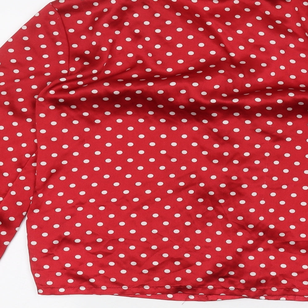 Womens UK Size S La Senza Red Basic Button-Up