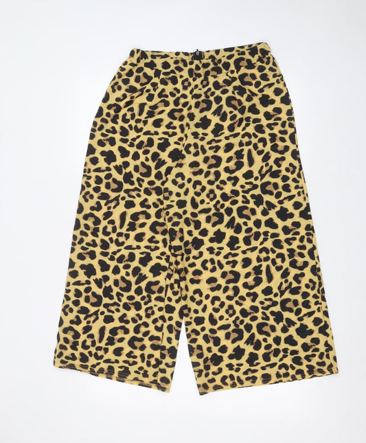 Womens UK Size 14 Boohoo Regular Fit Yellow Trousers