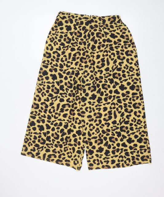 Womens UK Size 14 Boohoo Regular Fit Yellow Trousers