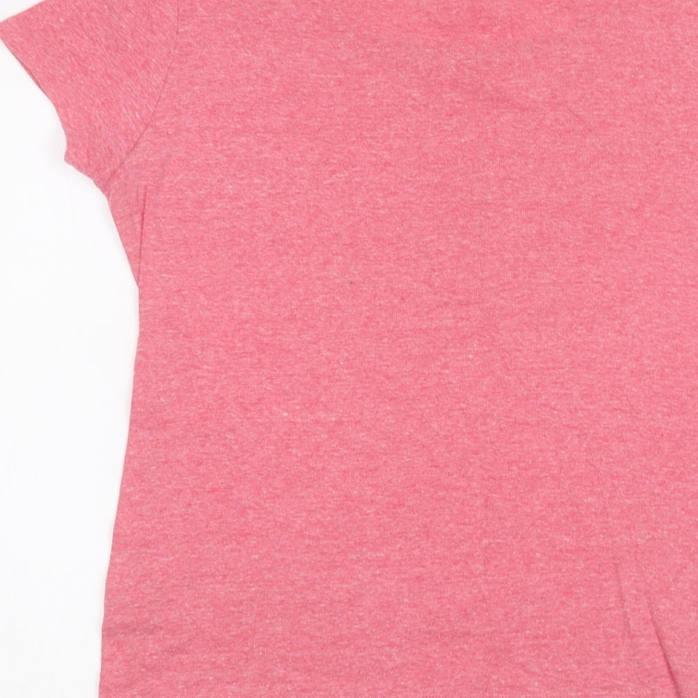 Papaya Womens Pink Basic T-Shirt Size 12